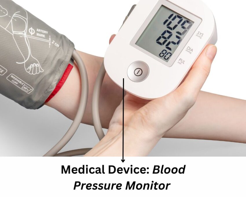 medical device blood pressure monitoring