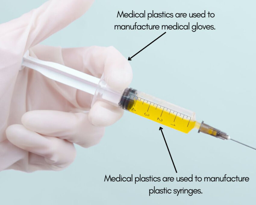 medical plastic filled syringe